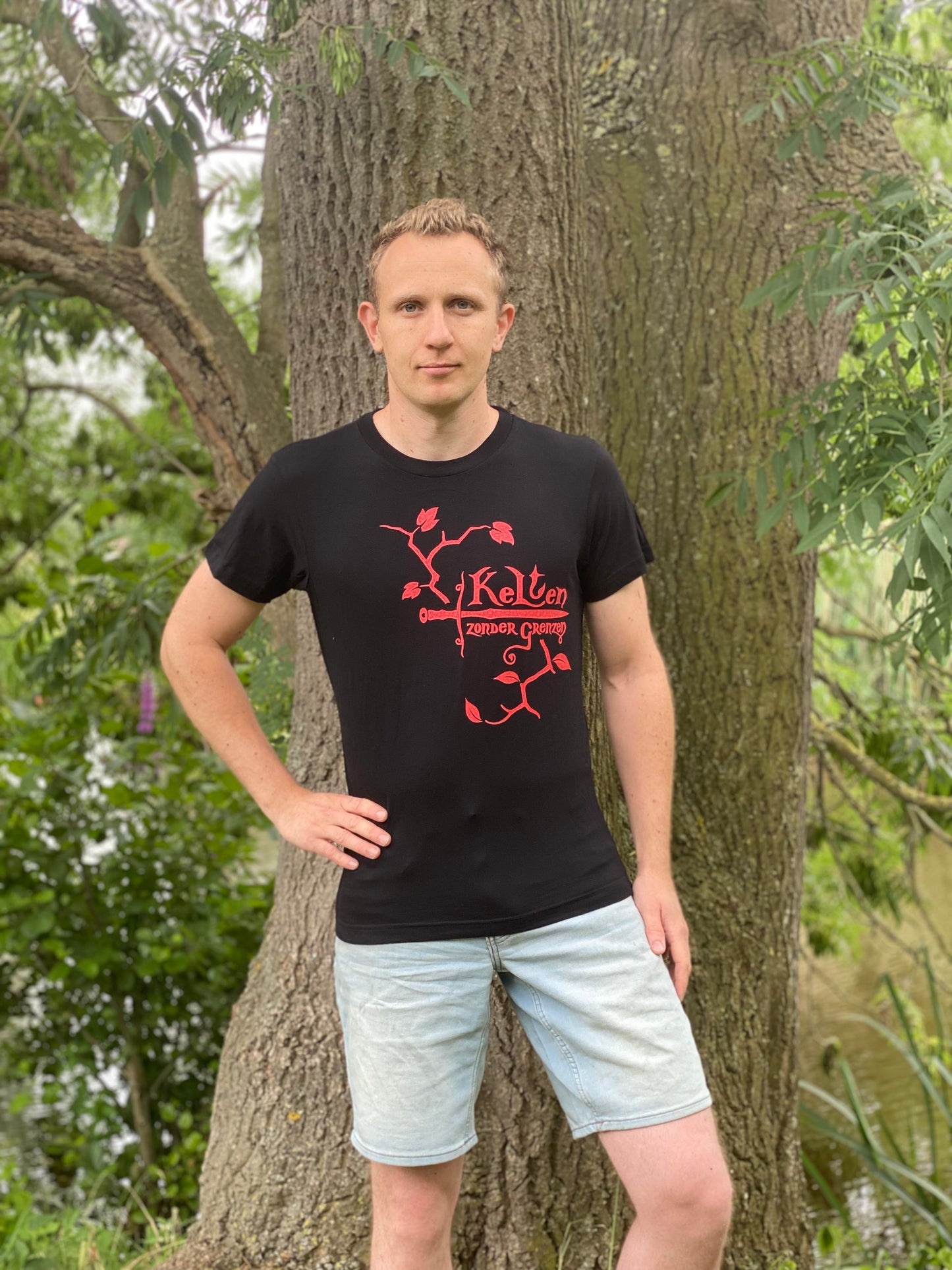 T-shirt - Rood logo (mannen)